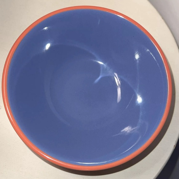 (1) Lindt Stymeist Colorways Ceramic Cereal Bowl Salmon and Blue 6.5" Soup/Salad - Picture 4 of 8